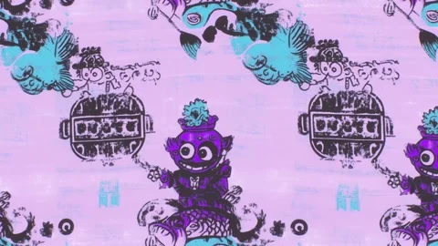 Starlit Fish Trail – Diagonal Motion Video stock 306526165