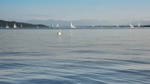 Starnberger lake Stock Footage 9967197