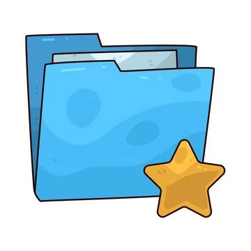 Starred Folder illustration 库存插图