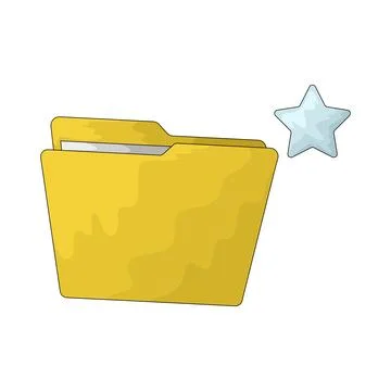 Starred Folder illustration Illustrazione stock
