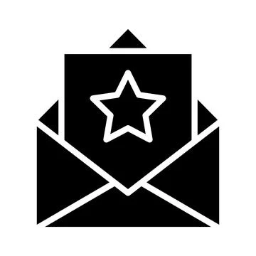 Starred Message Vector Icon Design Illustration Stock Illustration