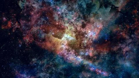 Starry background of deep outer space. Elements of this image furnished by... 스톡 사진