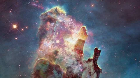 Starry background of deep outer space. Elements of this image furnished by... Stock Photos