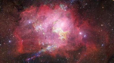 Starry background of deep outer space. Elements of this image furnished by... Stock Photos