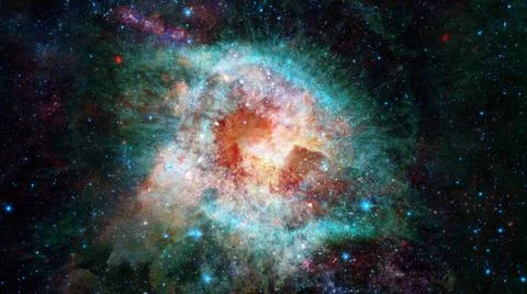 Starry background of deep outer space. Elements of this image furnished by... Stock Photos