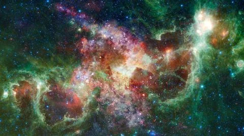 Starry background of deep outer space. Elements of this image furnished by... Stock Photos