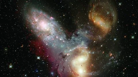 Starry background of deep outer space. Elements of this image furnished by... Stock Photos