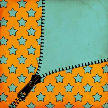 Starry background with zipper Stockillustratie