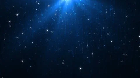 Starry blue particle rain visual vertical glowing trails, scattered sparkle ligh Stock Footage 340575165