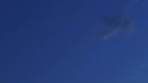 Starry Blue Sky and Moon, Time Lapse. Natural Abstract Background from Dark Sky  Stock Footage 172575978