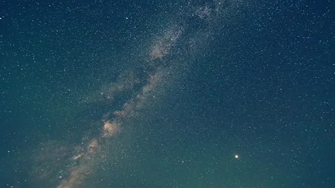 Starry clear sky timelapse with asteroids Stock Footage 167059416