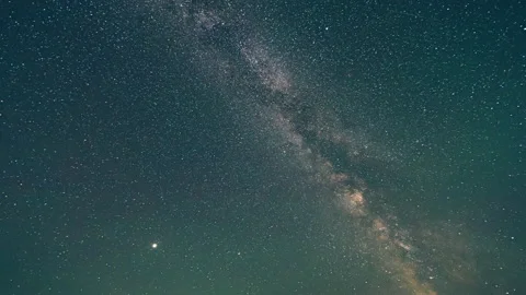 Starry clear sky timelapse with asteroids Stock Footage 167059419