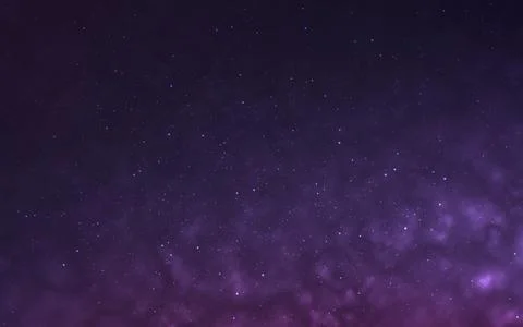 Starry clouds. Color nebula with stardust. Realistic cosmic background. Night Stock Illustration