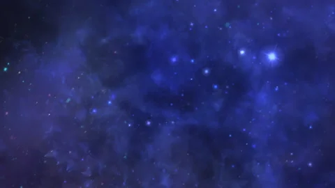 Starry Cloudy Sky with Cosmic Dust and Twinkling Lights in Space Stock Footage 302556182