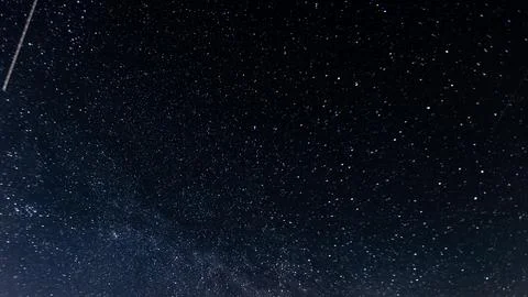 Starry dark sky in spring Stock Photos