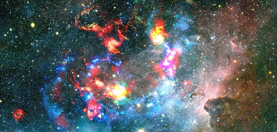 Starry deep outer space. Elements of this image furnished by NASA Stock Photos