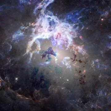Starry deep outer space. Elements of this image furnished by NASA Stock-Fotos