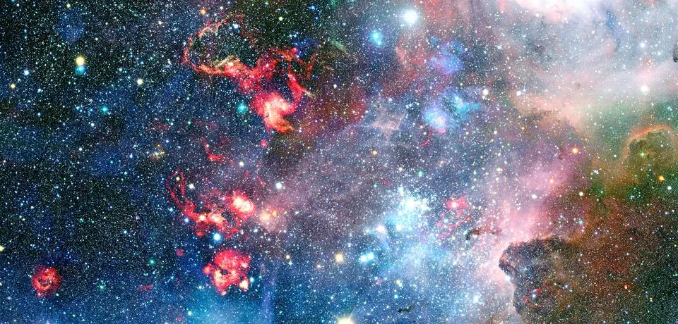 Starry deep outer space. Elements of this image furnished by NASA Stock-Fotos