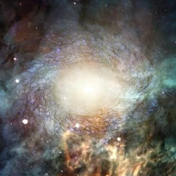 Starry deep outer space. Elements of this image furnished by NASA Starry d... Foto stock