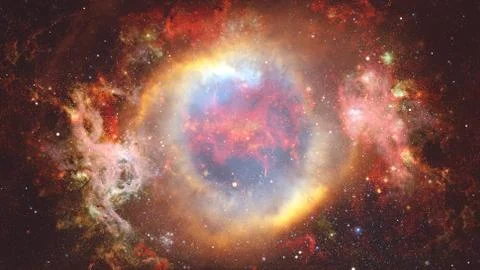 Starry deep space - nebula and galaxy. Elements of this image furnished by NASA. 스톡 사진