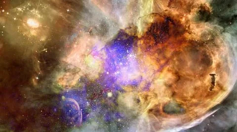 Starry deep space - nebula and galaxy. Elements of this image furnished by... 스톡 사진