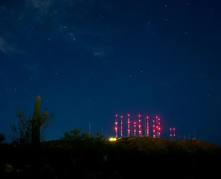 Starry Desert night Stock Photos