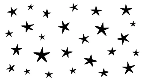 Starry doodle background animation, stop motion black and white backdrop Stock Footage 160434141