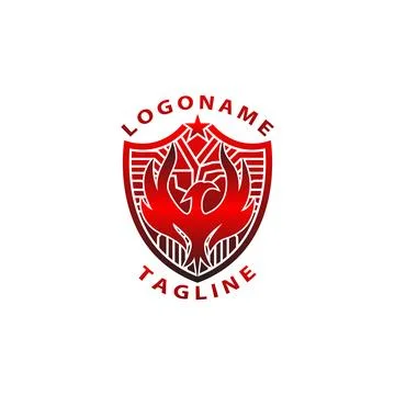 Starry eagle cyber security logo design Illustrazione stock