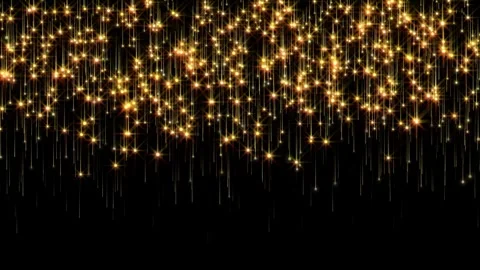 Starry gold shiny glitter falling abstract backgrounds footage video render Vídeos de archivo 327772191