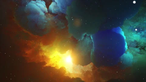 The Starry Nebula. simulation of a nebula in space. The theme of the discover Stock Footage 276702600