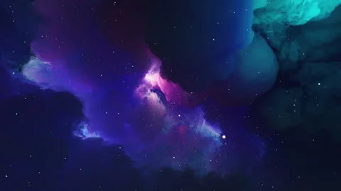 The Starry Nebula. simulation of a nebula in space. The theme of the discover Stock-Footage 276702665