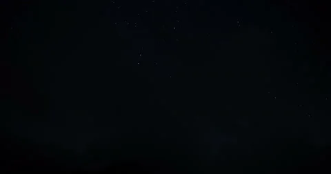 Starry Night and Fast Clouds in the Sky Stock Footage 66204858