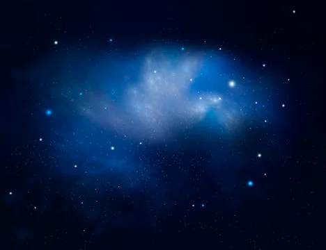 Starry night background, galaxy Stock Illustration