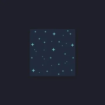 Starry night computer symbol Stock Illustration