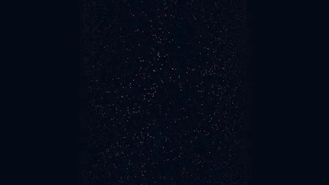 Starry night dark background with red dots in night sky pattern Video stock 278062691