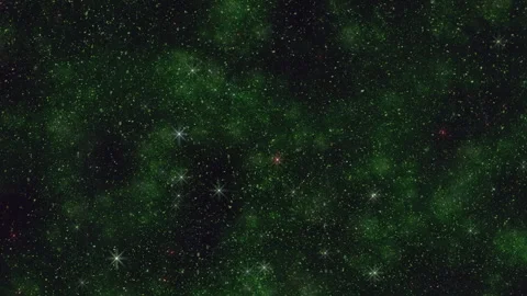 Starry night on a dark green background Stockbeeldmateriaal 303537985