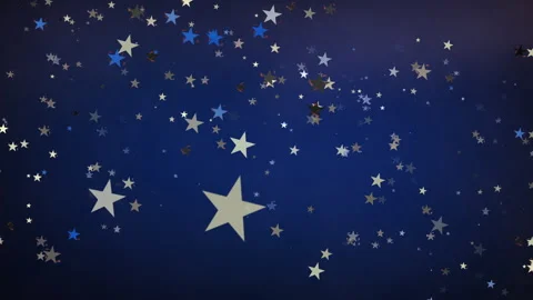Starry Night Deep Blue Background Flowing Particles Vidéo 320612333