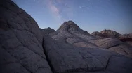 Starry Night, Desert Landscape Timelapse Stock Footage