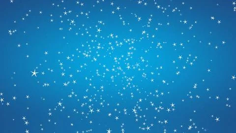Starry night gradient blue sky Stock Illustration