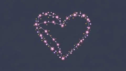 Starry night heart Stock Illustration