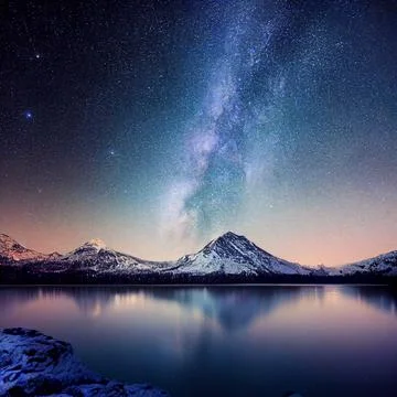 A Starry Night I Stock Illustration