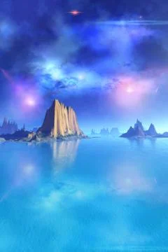 Starry night Stock Illustration