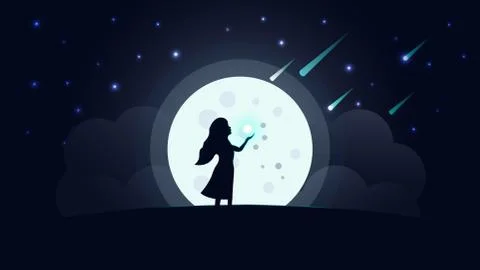 Starry night Stock Illustration