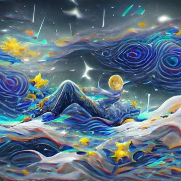 Starry night Stock Illustration