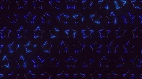 Starry night a mesmerizing pattern of blue stars on a black canvas Video stock 285696607