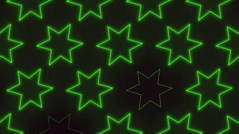Starry night a mesmerizing pattern of green stars on black Stockbeeldmateriaal 289233349