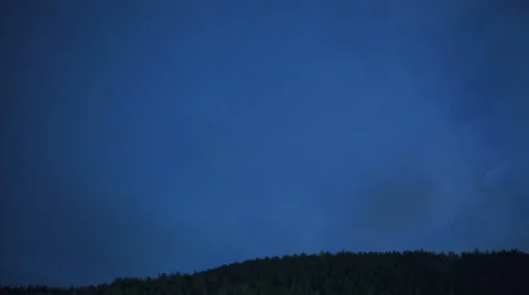 Starry night in the mountain forest Stock Footage 64900678