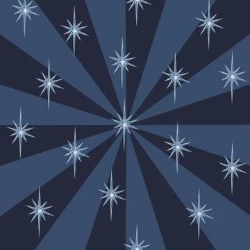 Starry night pattern Illustrazione stock