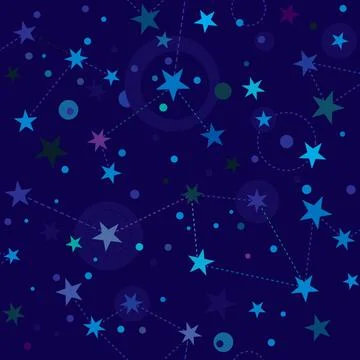 Starry Night pattern swatch Starry Night pattern swatch (seamless tile) Co... Foto stock
