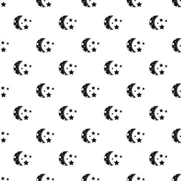 Starry night pattern vector Illustrazione stock